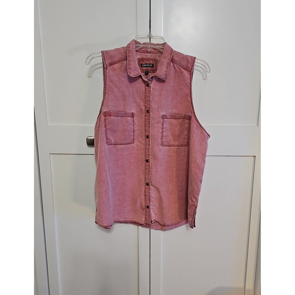 Express button up tank top size XL